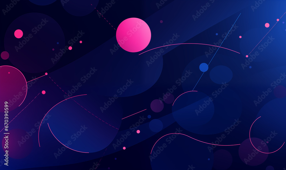 Fototapete Abstract background with blue blue and violet shapes, in the style of dynamic lines and shapes