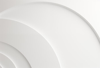 A white abstract background with half circles