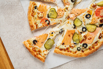 pizza slices on the table