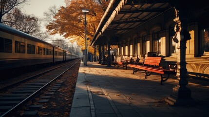 Railway station, AI generated Image