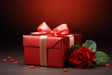 gift box with a rose