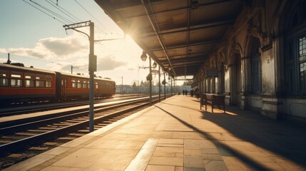 Railway station, AI generated Image