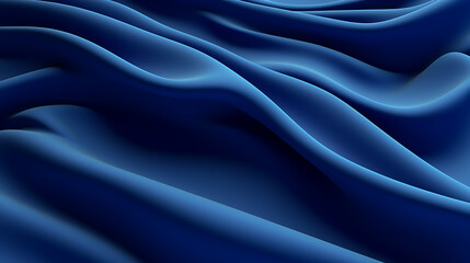 Beautiful blue 3D plain cloth with wrinkles