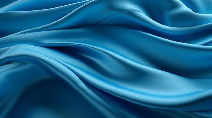 Obraz premium Beautiful blue 3D plain cloth with wrinkles
