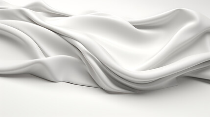 Shiny plain white cloth 3D