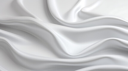 Obraz premium Shiny plain white cloth 3D