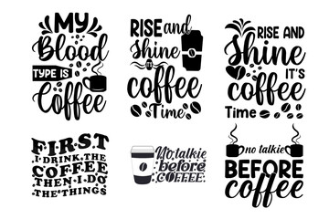 Fototapeta premium Coffee SVG T shirt Bundle