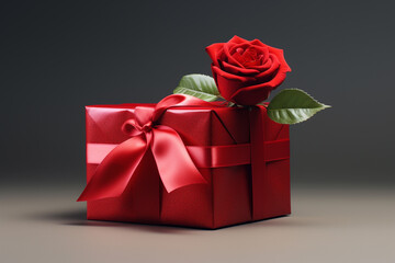 gift box with a rose