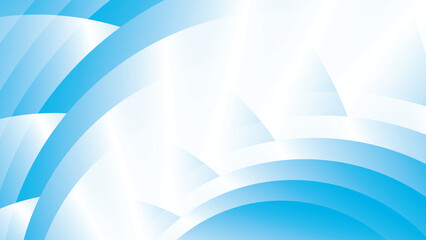 Abstract geometric white and blue color background with round shape. Vector illustration.