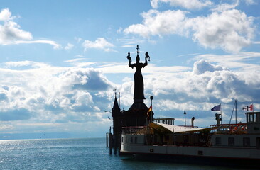 Statue at the Port at Lake Bodensee in the Town Konstanz, Baden - Württermberg