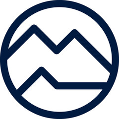 Mountain Peak Circle Logo