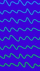 Fototapeta premium Abstract background (9:16) with wavy lines in blue colors. Vector illustration.