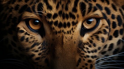 Close-up Portrait of a Spotted Leopard - Wildlife Photography - obrazy, fototapety, plakaty