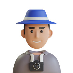 3D Model of Photographer Avatar. Photographer Avatar Design in 3D.
3d illustration, 3d element, 3d rendering. 3d visualization isolated on a transparent background