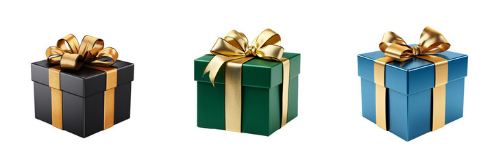 A set of different types of gift boxes 