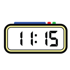 Digital Clock Time at 11:15, Time Illustration 24 Hours Format