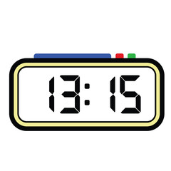 Digital Clock Time at 13:15, Time Illustration 24 Hours Format