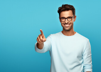 Naklejka premium man pointing at you