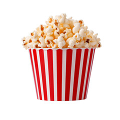 bucket of popcorn isolated on transparent background