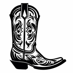 illustration of vector illustration of a cowboy boot in the style, Generative ai - obrazy, fototapety, plakaty