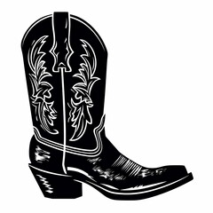 illustration of vector illustration of a cowboy boot in the style, Generative ai