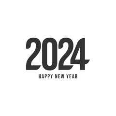 2024 logo icon, New Year logo. 2024 calendar design elements elegant contrast numbers layout. Template with number. Christmas banner, card, poster, holiday cover. Vector Modern design.