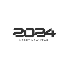2024 logo icon, New Year logo. 2024 calendar design elements elegant contrast numbers layout. Template with number. Christmas banner, card, poster, holiday cover. Vector Modern design.