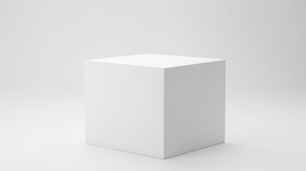 A white box on a white background