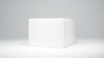 A white box on a white background