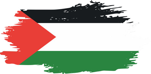 Brush on Palestine Flag 