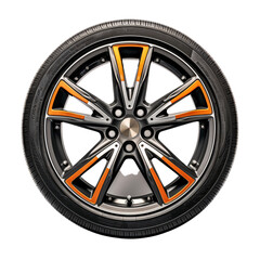 car wheel isolated on white