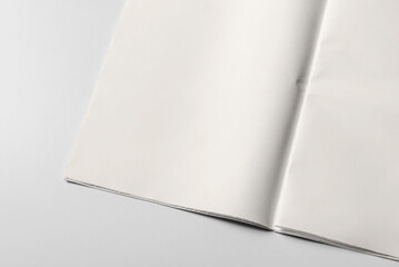 Newspaper Advertising with Blank Page in Isolated Background