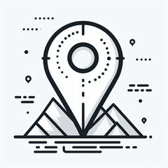 Obraz premium location pin icon on white background