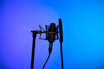 Voiceover studio microphone