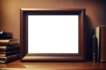 Horizontal frame masterpiece mockup