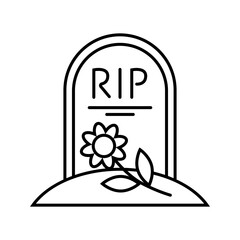 Tombstone Line Style in Design Icon