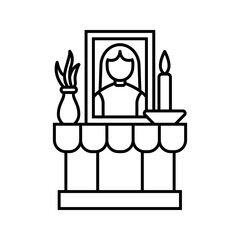 Altar Line Style in Design Icon