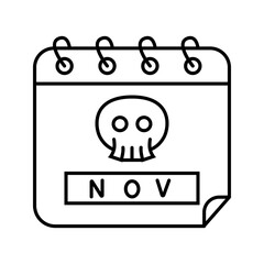 Calendar Line Style in Design Icon