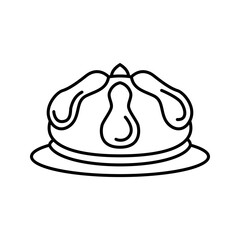 Bread Of The Dead Line Style in Design Icon