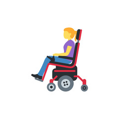 Woman in Motorized Wheelchair
