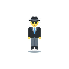 Person in Suit Levitating
