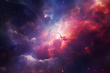 Fototapeta premium Nebula and stars in deep space Generated by ai