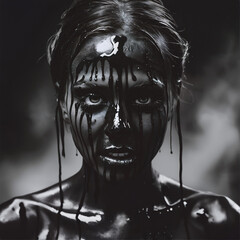 Artistic makeup of darkness queen