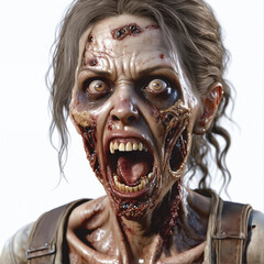Realistic zombie from the walking dead series