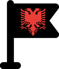 Albania flag Rounded icon