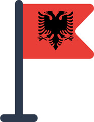 Albania flag Rounded