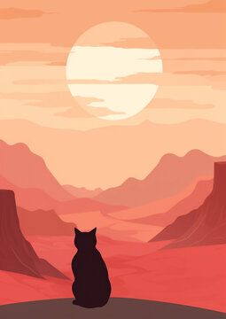 Background desert sunset sky landscape