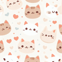 Obraz premium seamless pattern background with cats