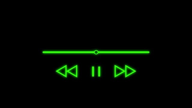 Music player scroll bar button with audio reactor, Music timeline or video track player icon .  