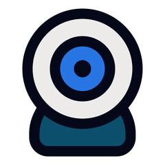 Smart security camera line icon
